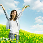 Woman-Happy-Hills-Flowers-Nature